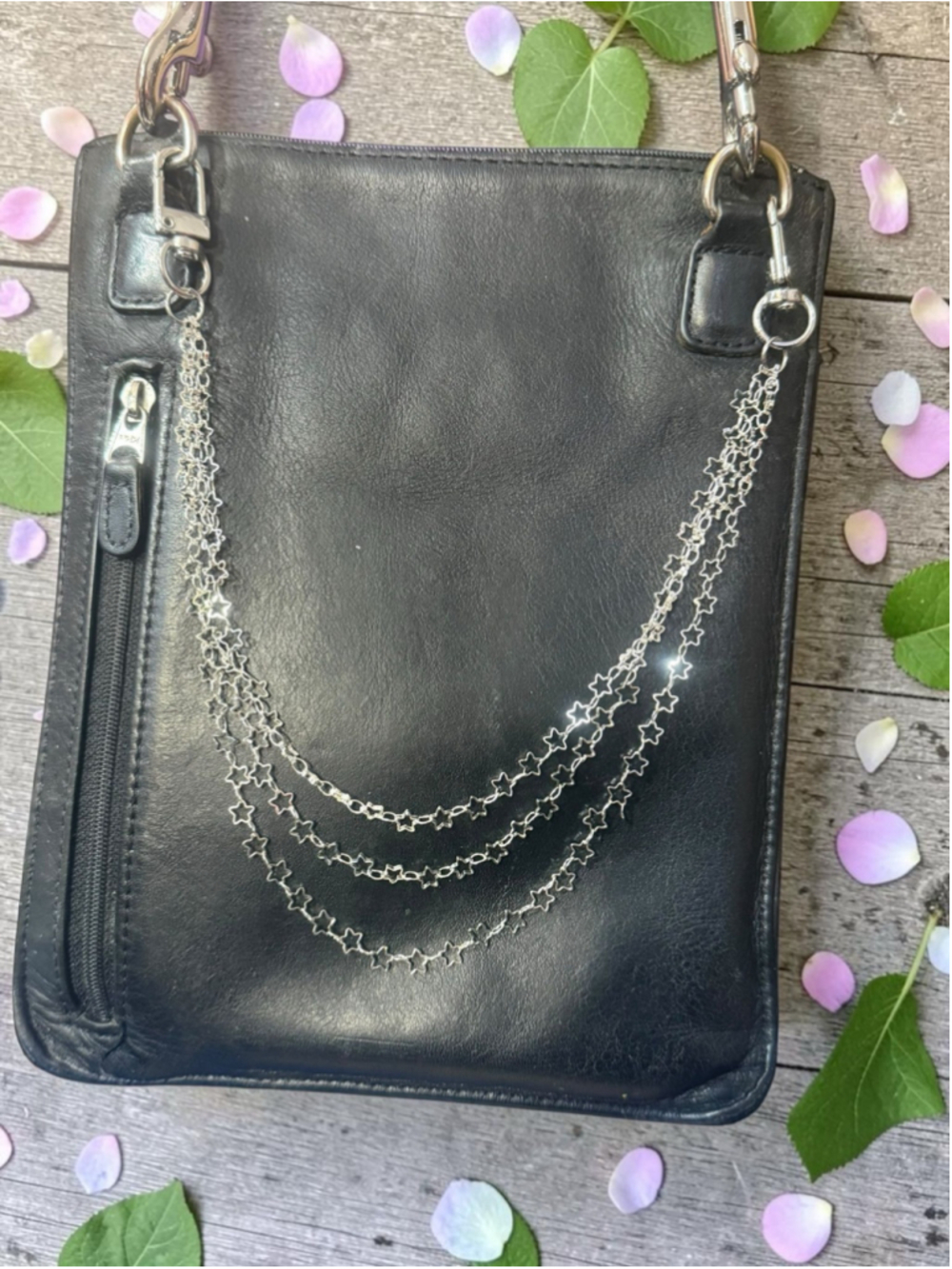 Coach Rare Slim Vintage Pack Zip Top Pouch Black Crossbody Bag Purse Nickel